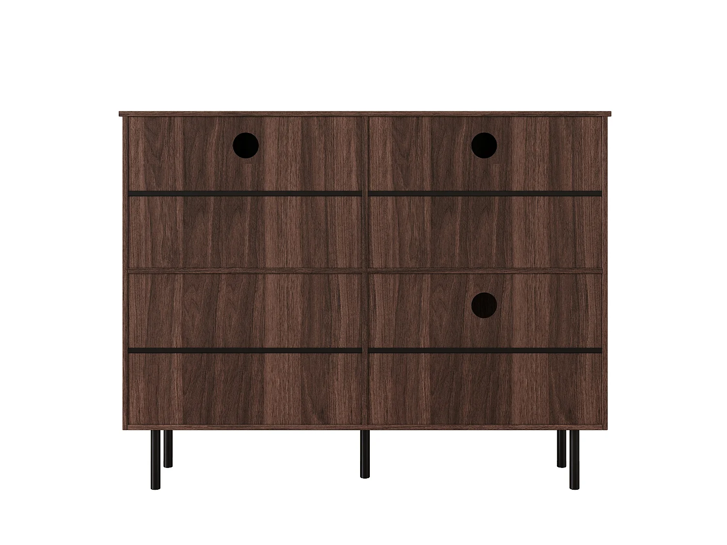 Vierdeurs schoenenkast, opbergruimte voor speelgoed voor huisdieren, walnootkleur