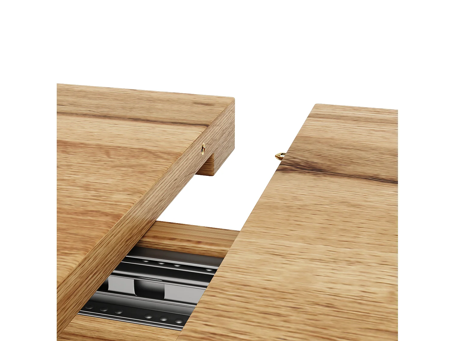 Table extensible pour 4 à 6 personnes - Plateau imitation bois -Naturel 120–160 x 75 x 75,5 cm