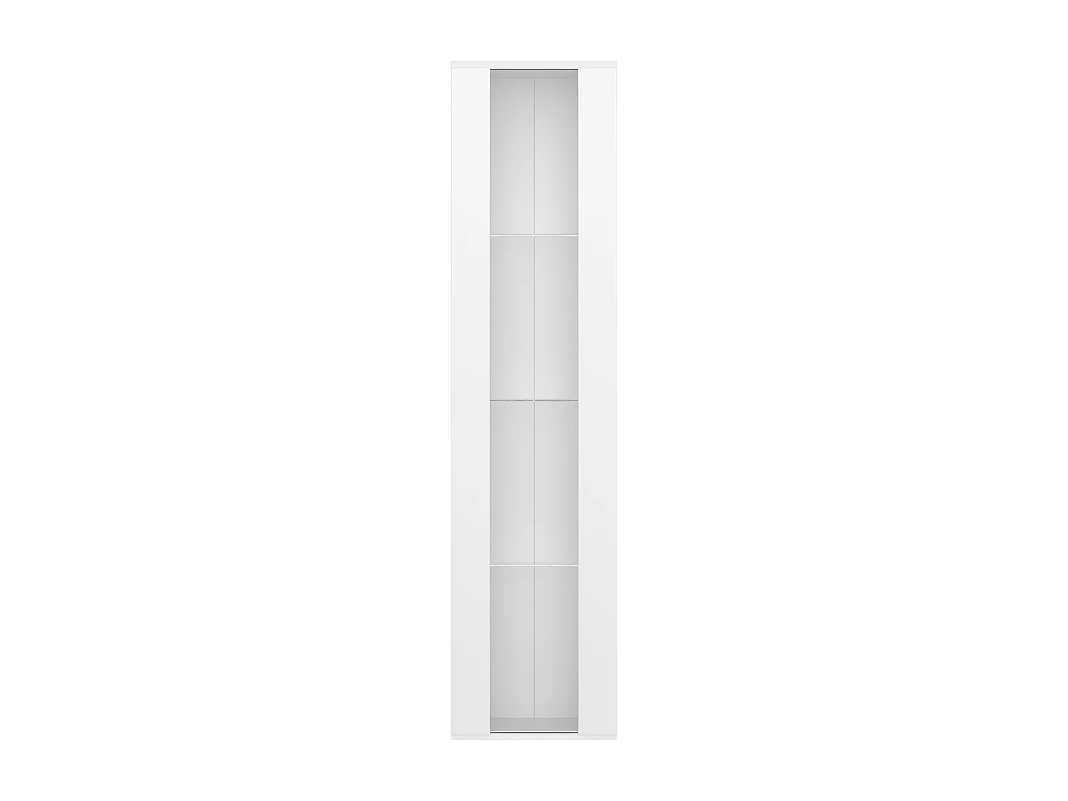 Vitrina con puertas de cristal e iluminación LED - estantes de cristal - Blanca 40 x 29 x 170 cm