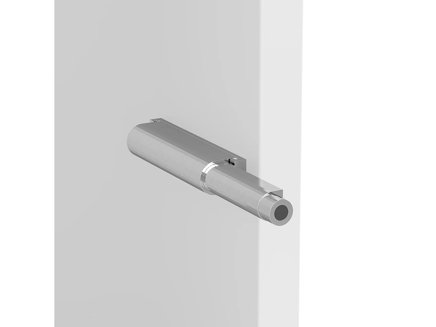 Vitrina con puertas de cristal e iluminación LED - estantes de cristal - Blanca 40 x 29 x 170 cm