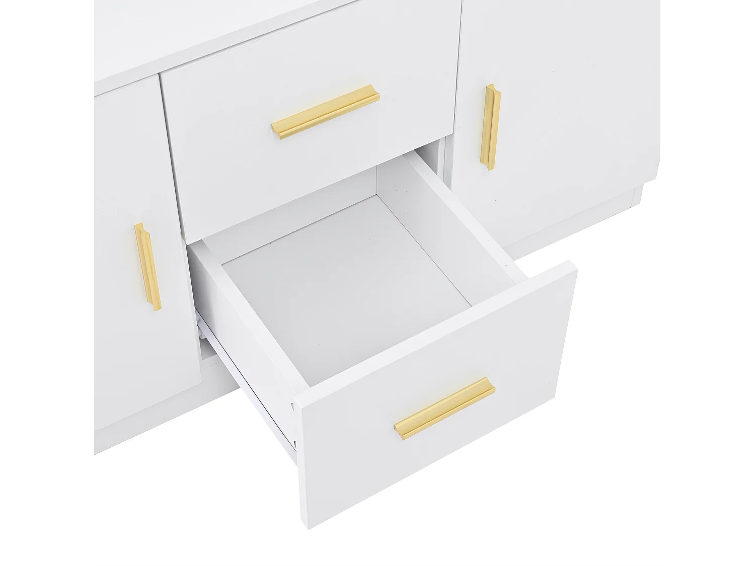 Armario con espejo, 2 cajones y 2 puertas - Blanco 90 x 40 x 180 cm