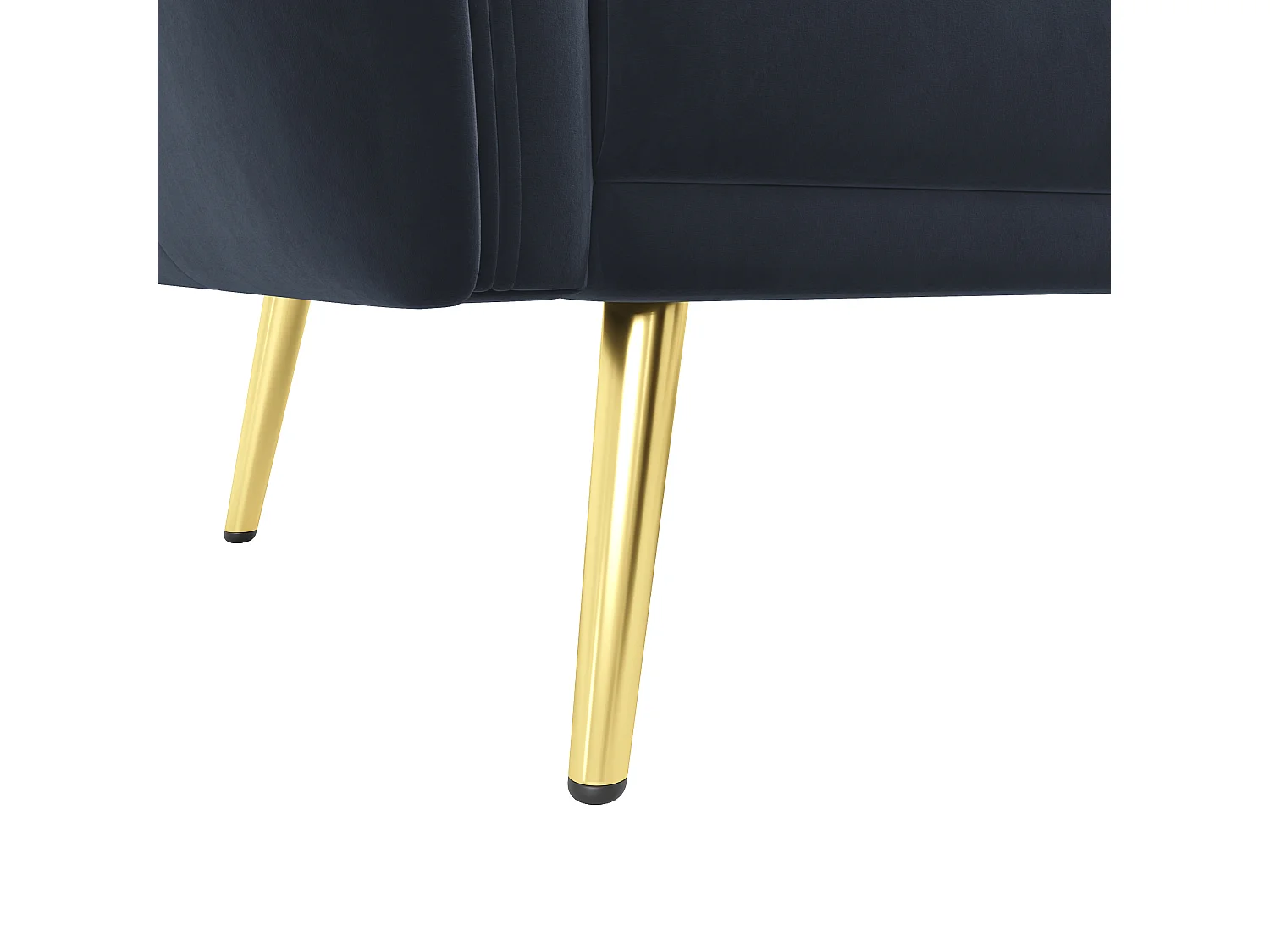 Canapé d'angle convertible 3 places - Velours - Noir