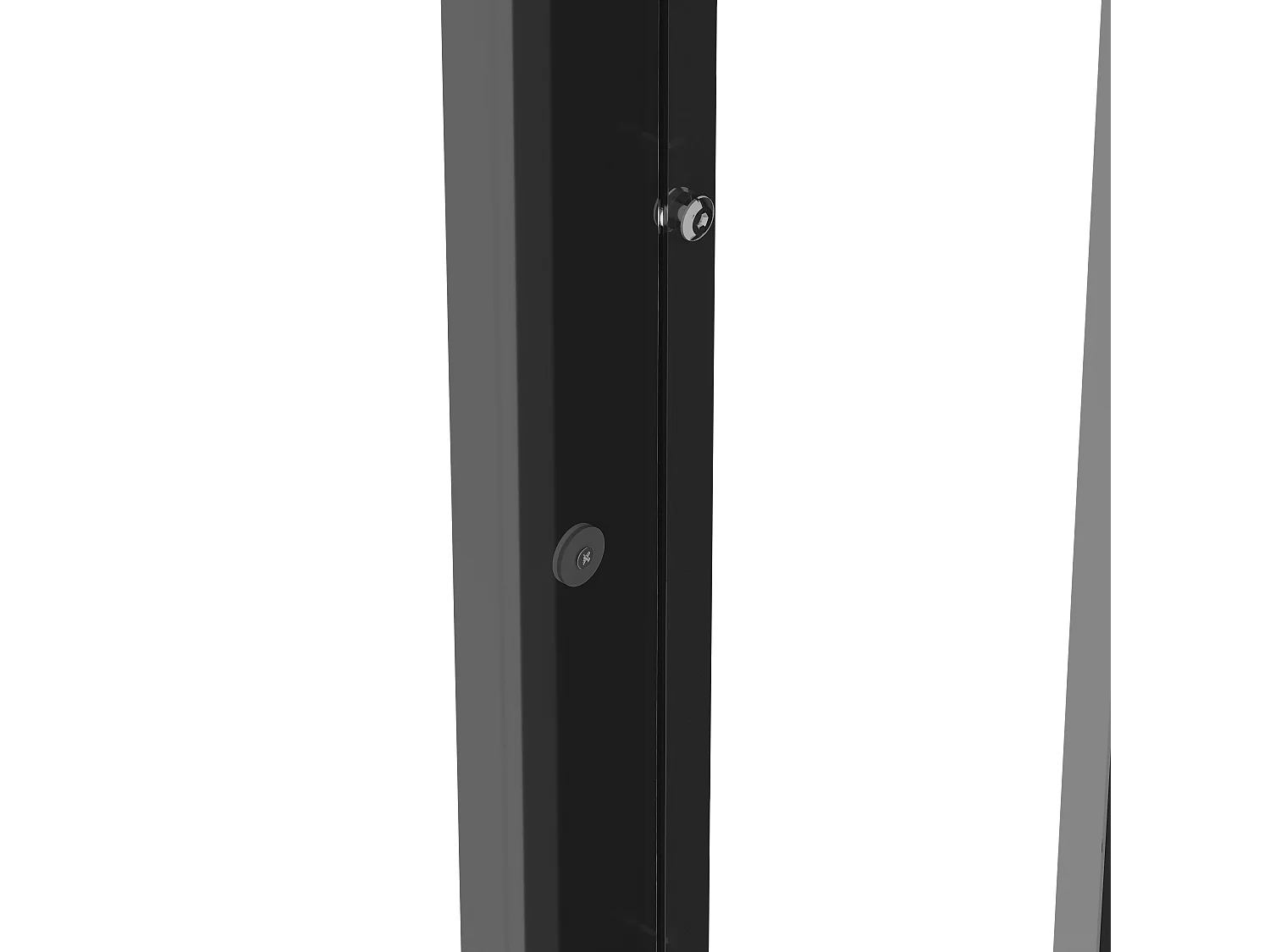 Vitrinekast met glazen deuren en LED-verlichting - glazen planken - Zwart 40 x 29 x 170 cm