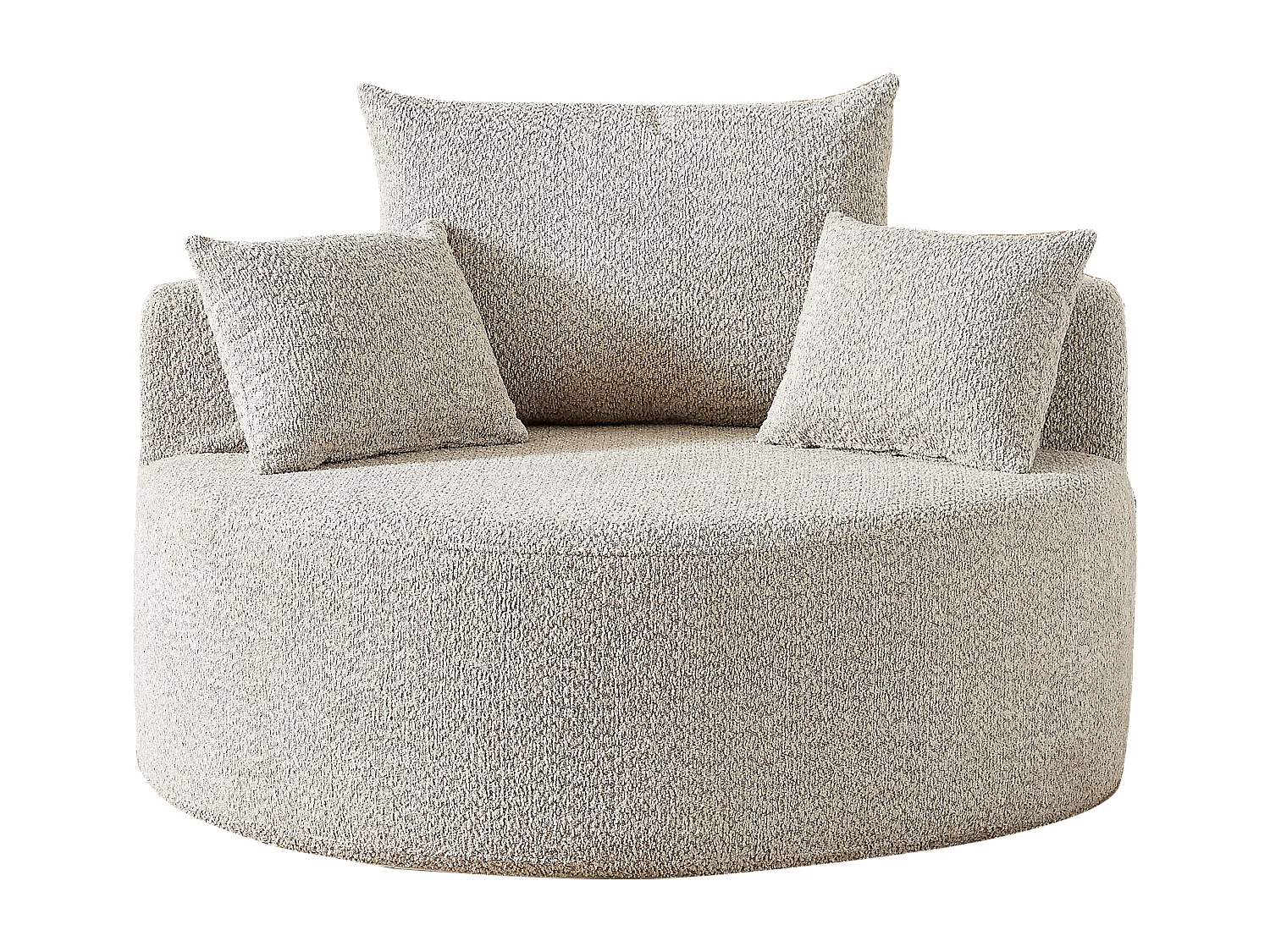 Fauteuil met lendensteun en hoofdsteun, kaki chenille stof