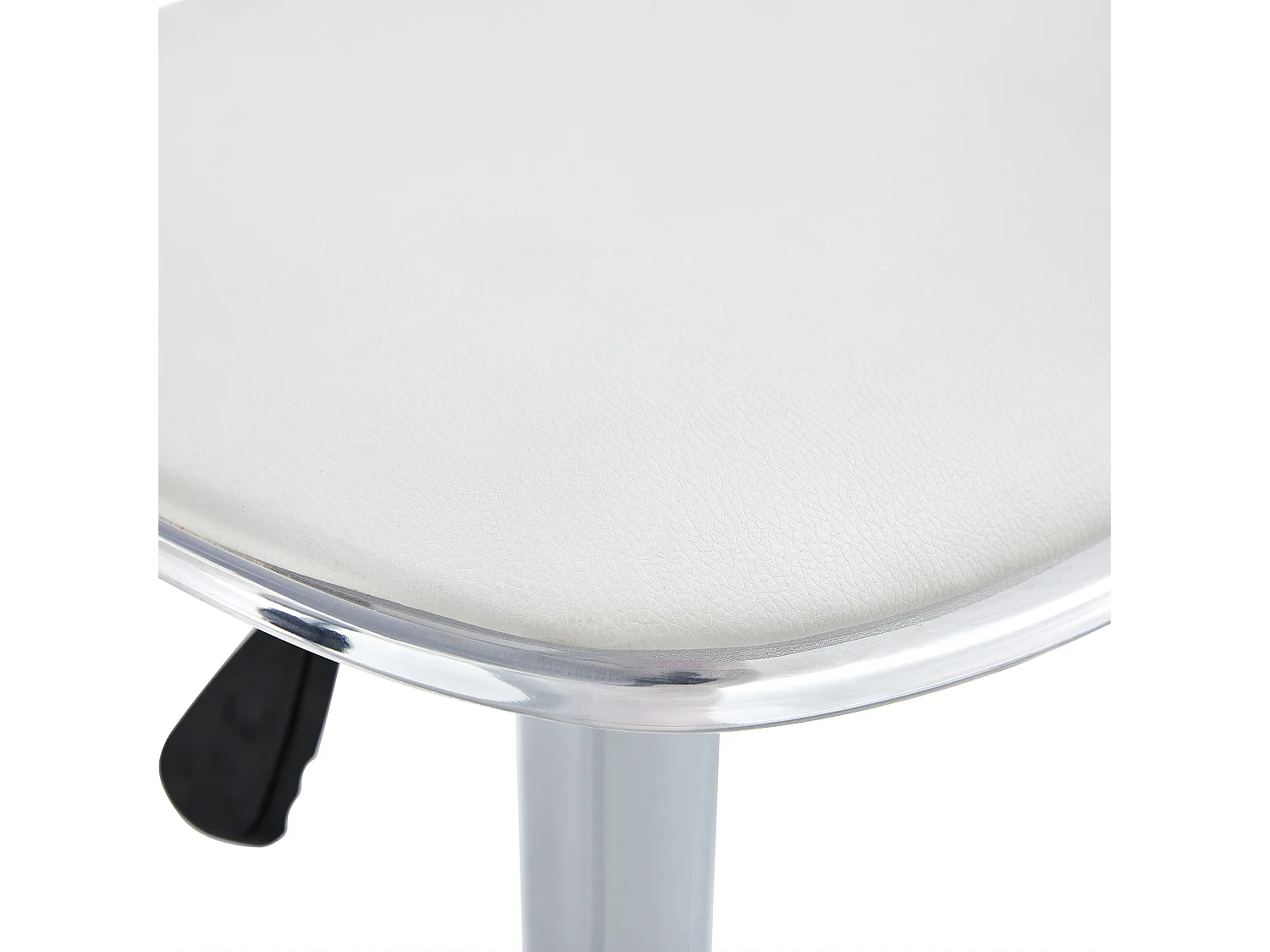 Juego de 2 taburetes de bar con respaldo transparente - Altura ajustable - Patas de metal plateado