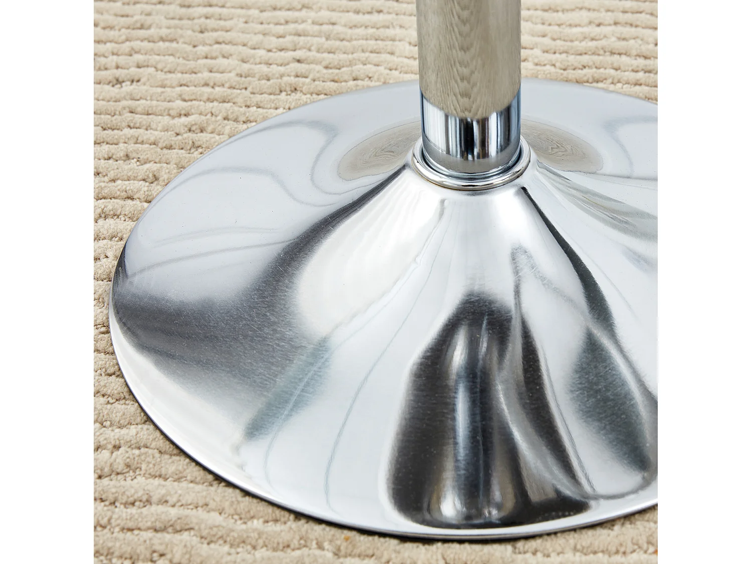 Juego de 2 taburetes de bar con respaldo transparente - Altura ajustable - Patas de metal plateado