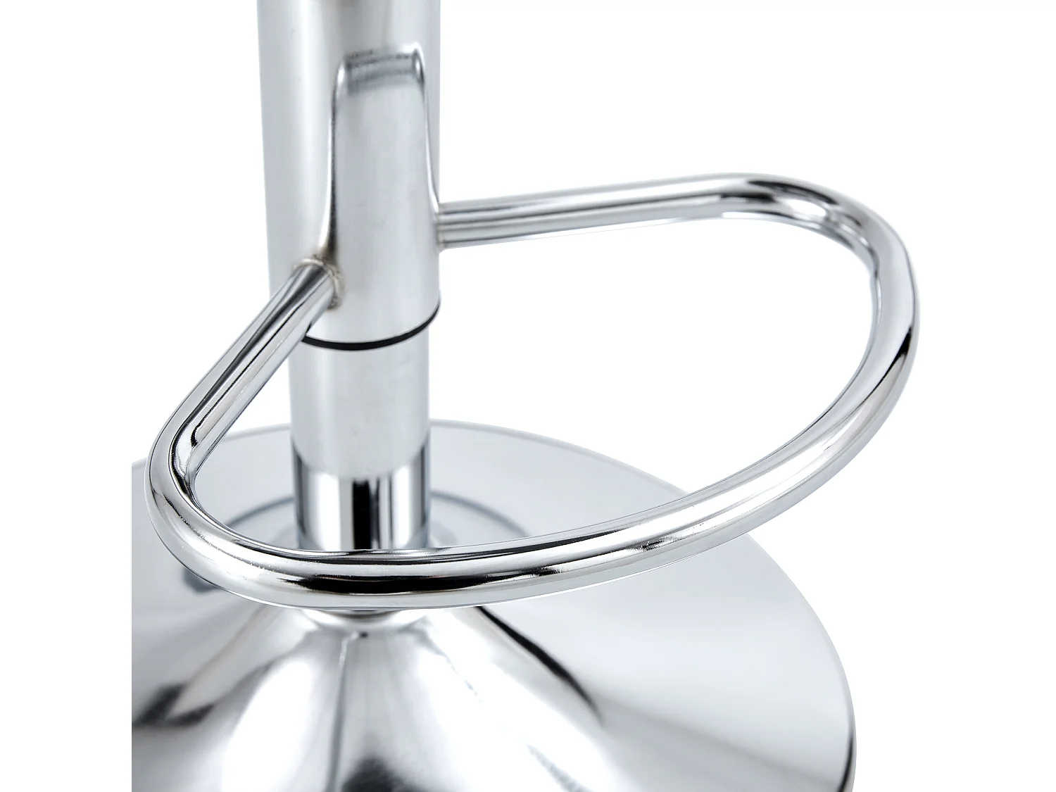 Lot de 2 tabourets de bar avec dossiers transparents - Hauteur réglable - Pieds en métal argenté