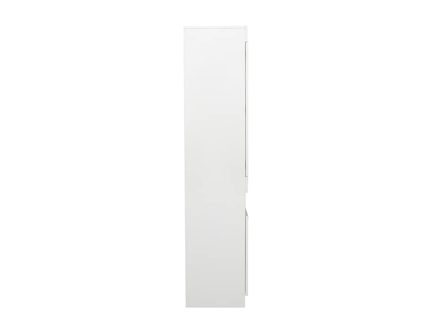 Vitrine avec LEDs à 16 couleurs et 2 portes - Etagères en verre - Blanc