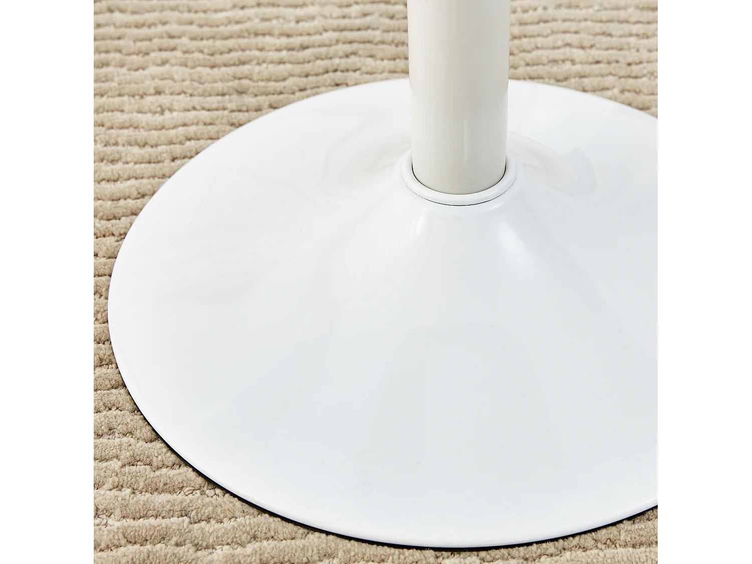 Lot de 2 tabourets de bar avec dossiers transparents - Hauteur réglable - Pieds en métal blanc