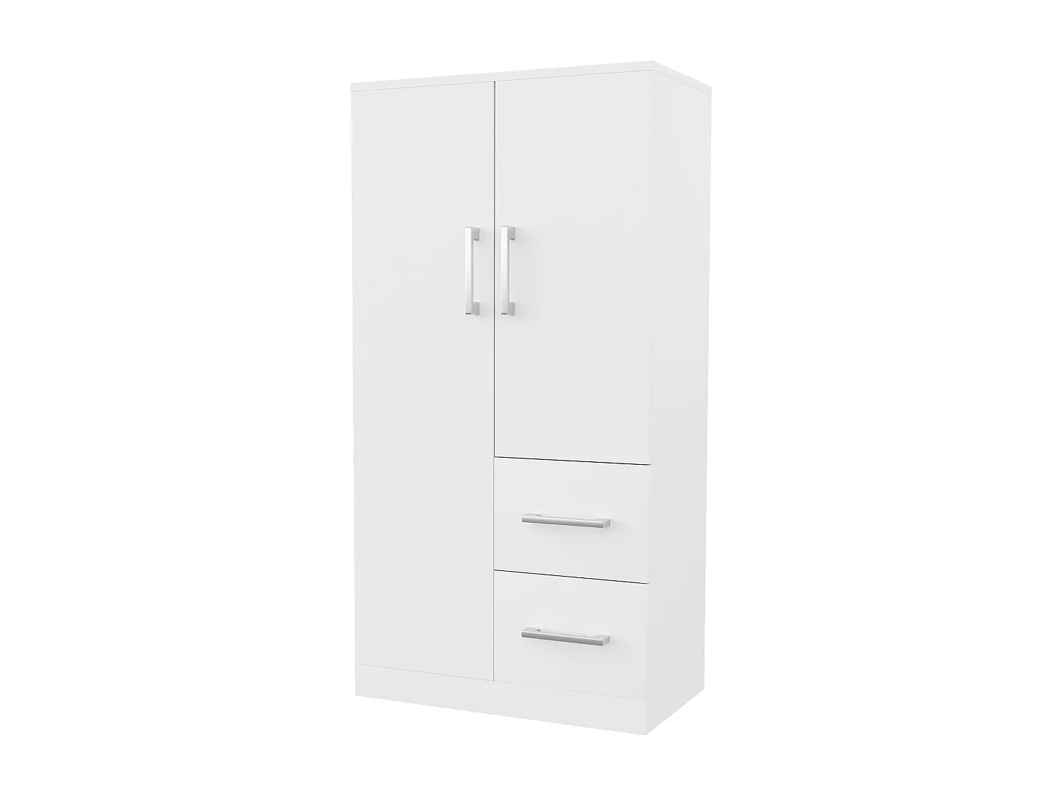 Armoire enfant avec 2 tiroirs et 2 portes - Bois blanc