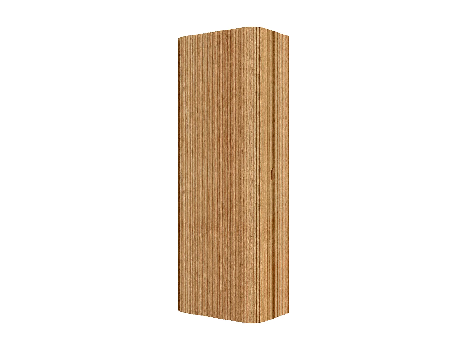 Colonne de salle de bain suspendue en bois massif - Naturel clair - H110 cm - BULMAS