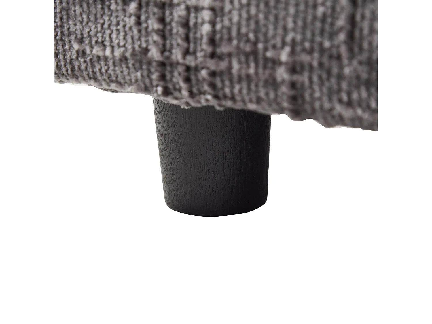 Canapé avec 2 poches latérales et rangement - Tissu chenille - Gris