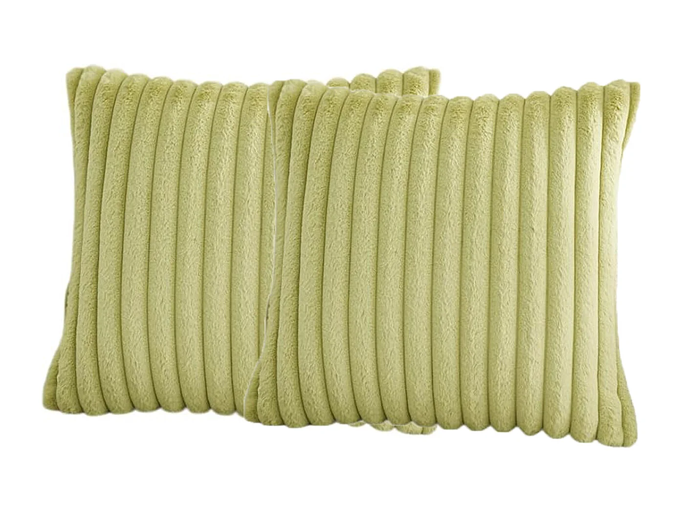 Set van 2 fluwelen kussenslopen 45 x 45 cm - Matcha groen