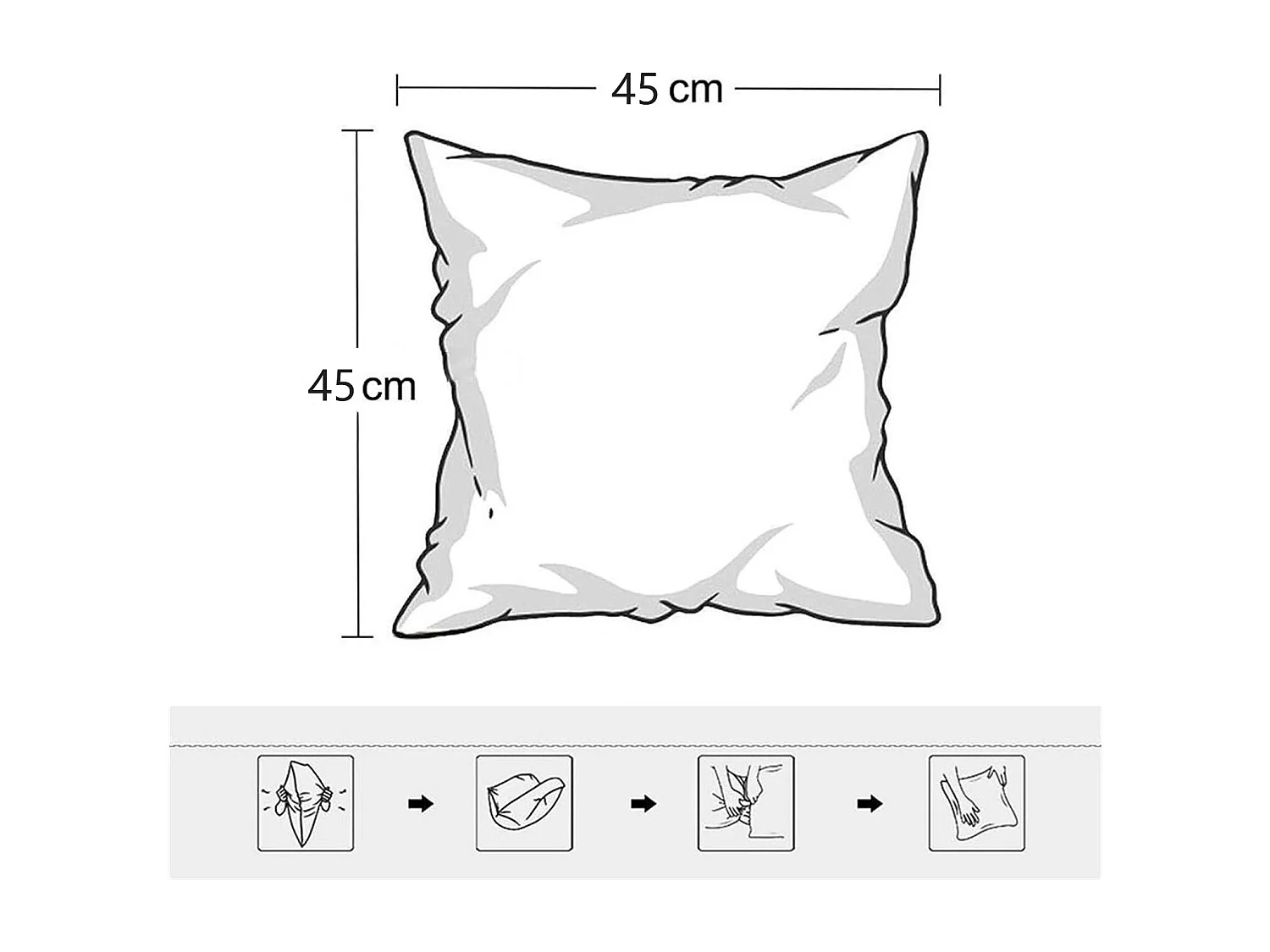 Set van 2 fluwelen kussenslopen 45 x 45 cm - Roze