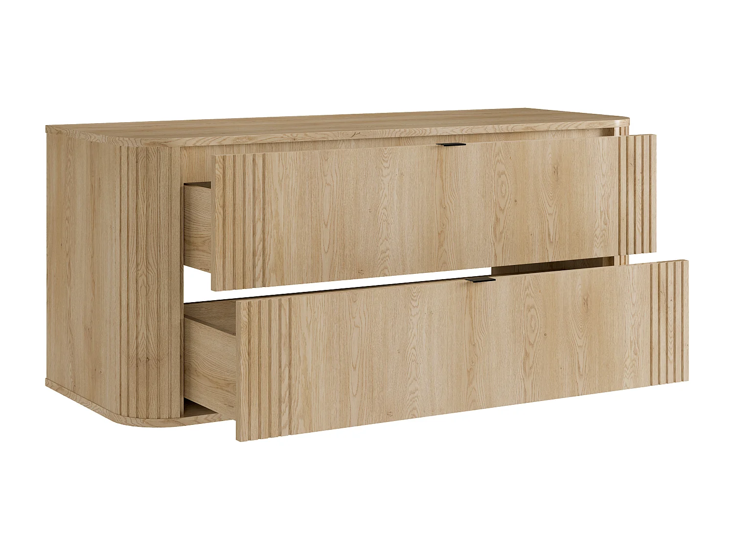 Hängender Waschtischunterschrank, helles Naturholz, 120 cm - FILOR