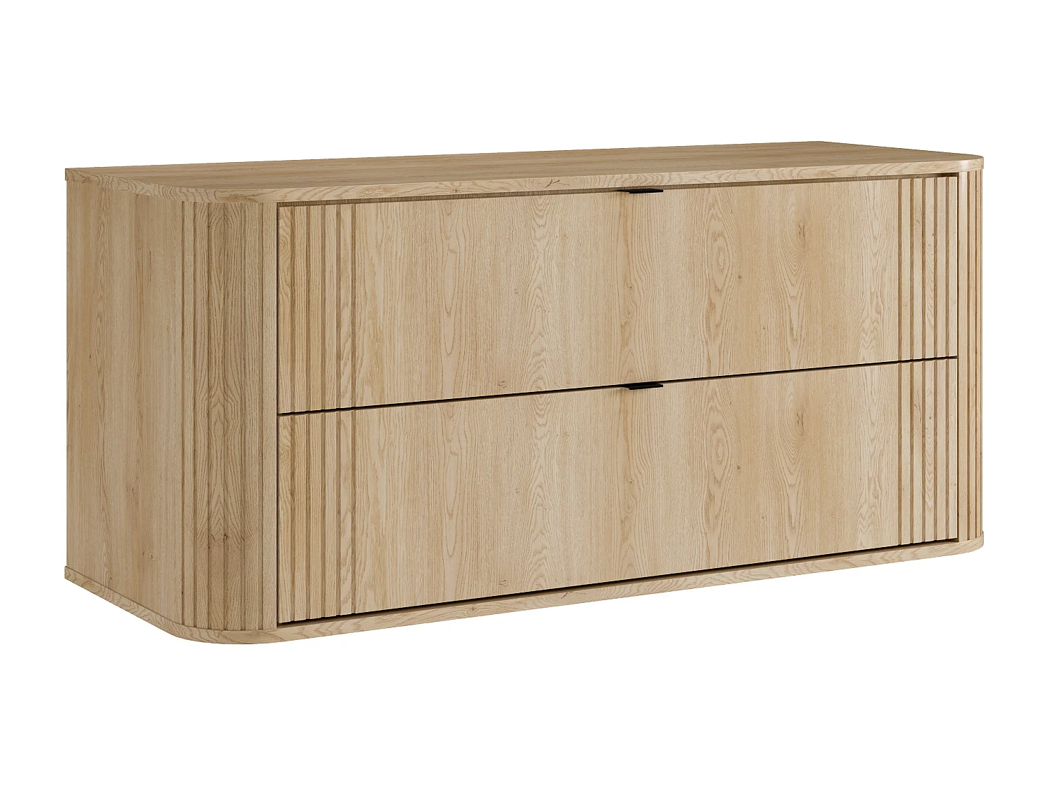 Hängender Waschtischunterschrank, helles Naturholz, 120 cm - FILOR