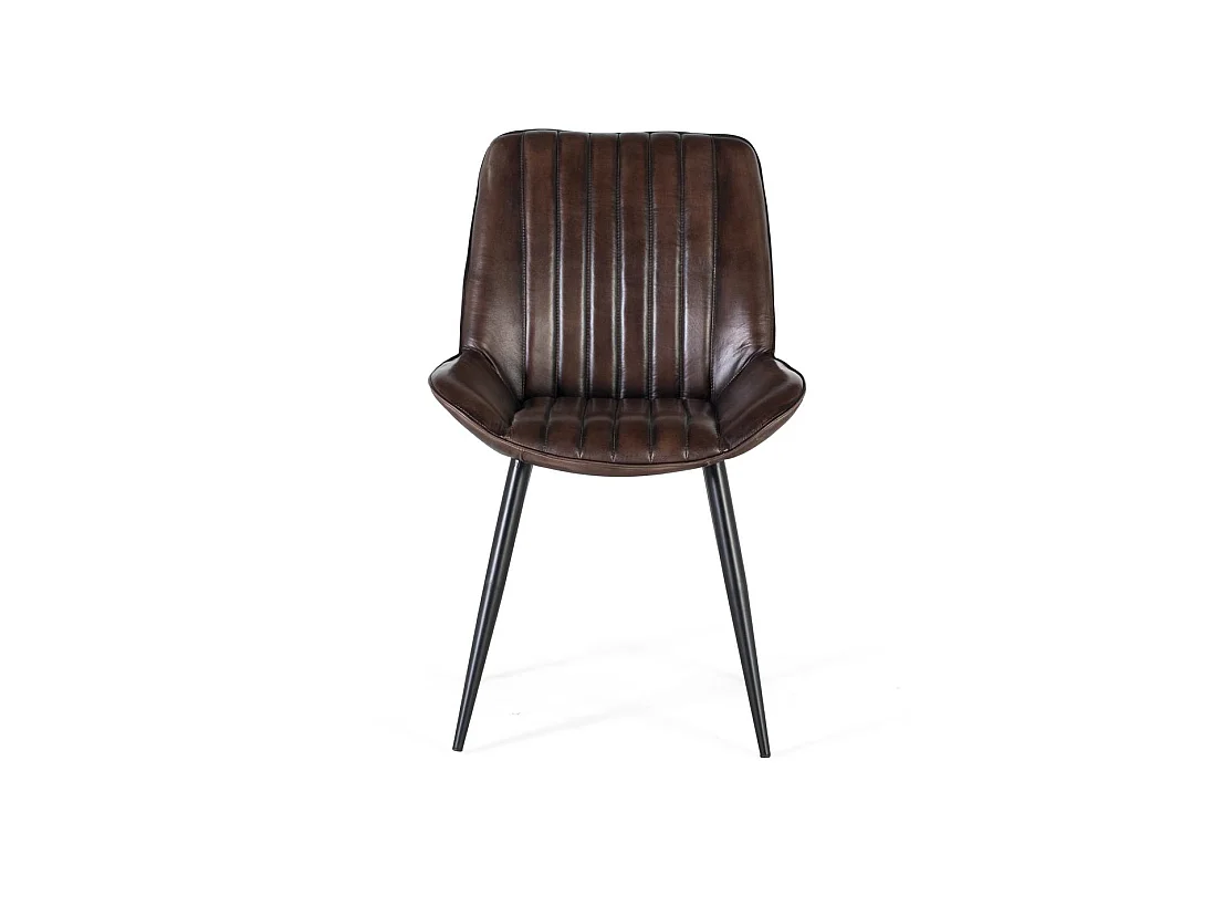 Poltrona in pelle stile contemporaneo, 53 cm - 87x53x63