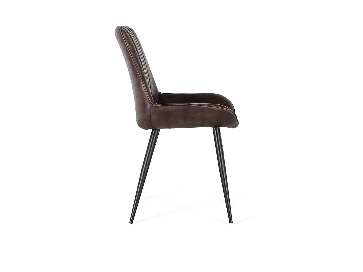 Poltrona in pelle stile contemporaneo, 53 cm - 87x53x63