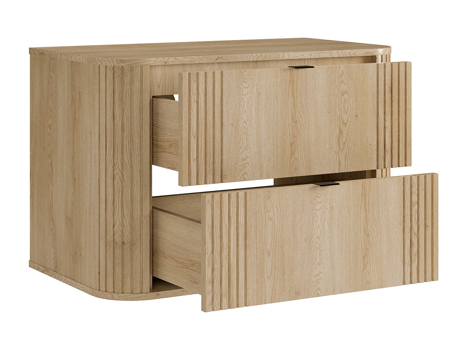 Hängender Waschtischunterschrank - Helles Naturholz - 80 cm - FILOR