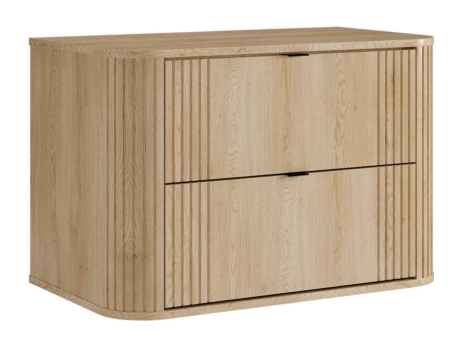 Hängender Waschtischunterschrank - Helles Naturholz - 80 cm - FILOR