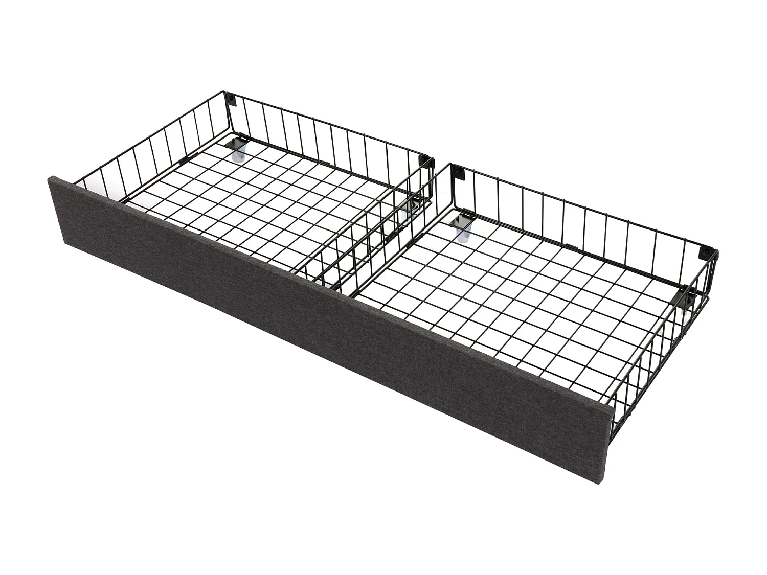 Lit coffre 140x190 cm avec éclairage LED, rangement hydraulique, tiroirs et compartiments, tête de lit rembourrée escamotable, cadre en acier – Gris