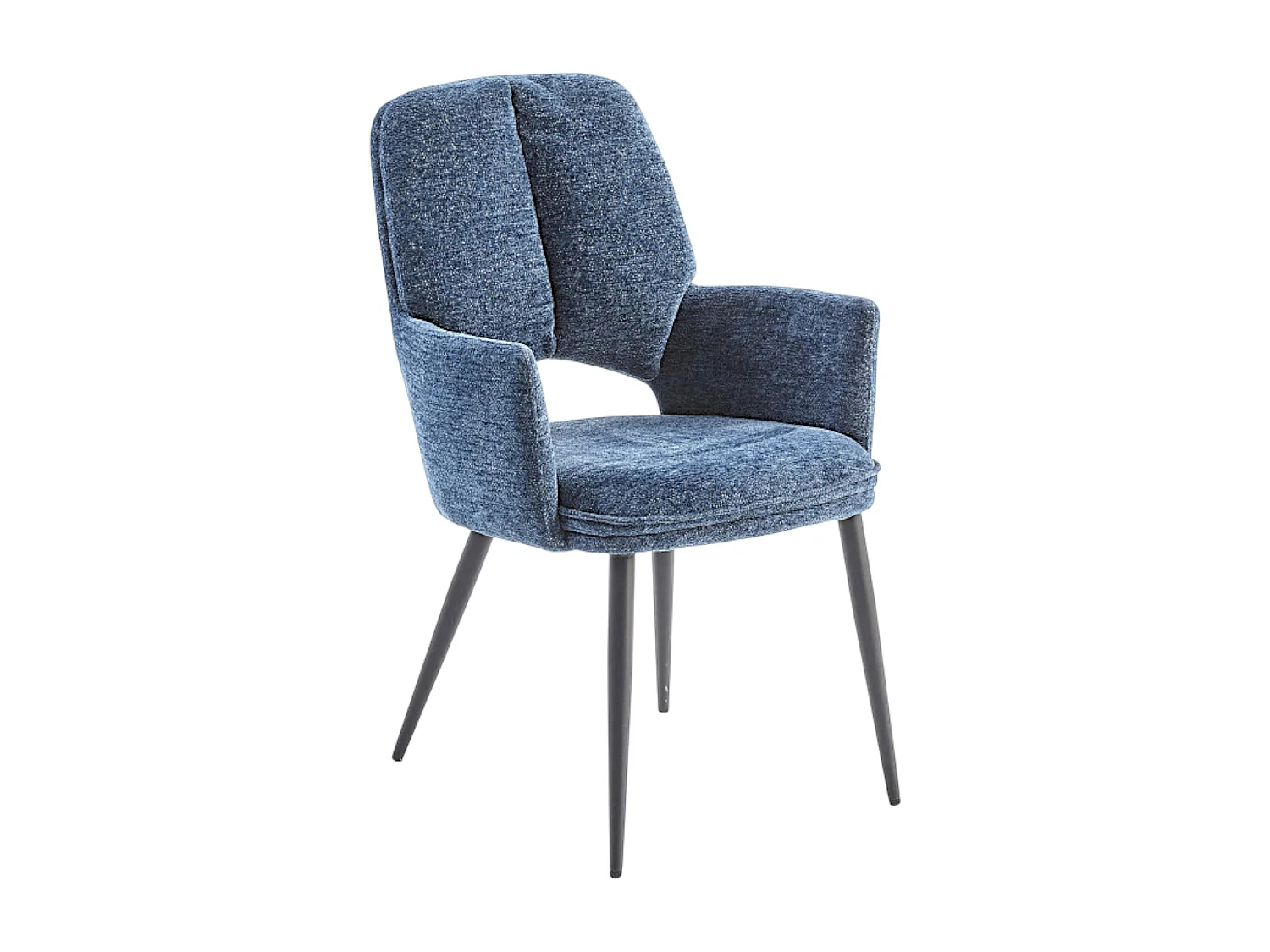 Fauteuil de table bleu à dossier ouvert (lot de 2) LIGURIE
