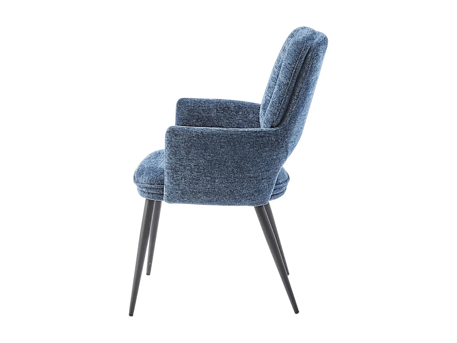 Fauteuil de table bleu à dossier ouvert (lot de 2) LIGURIE