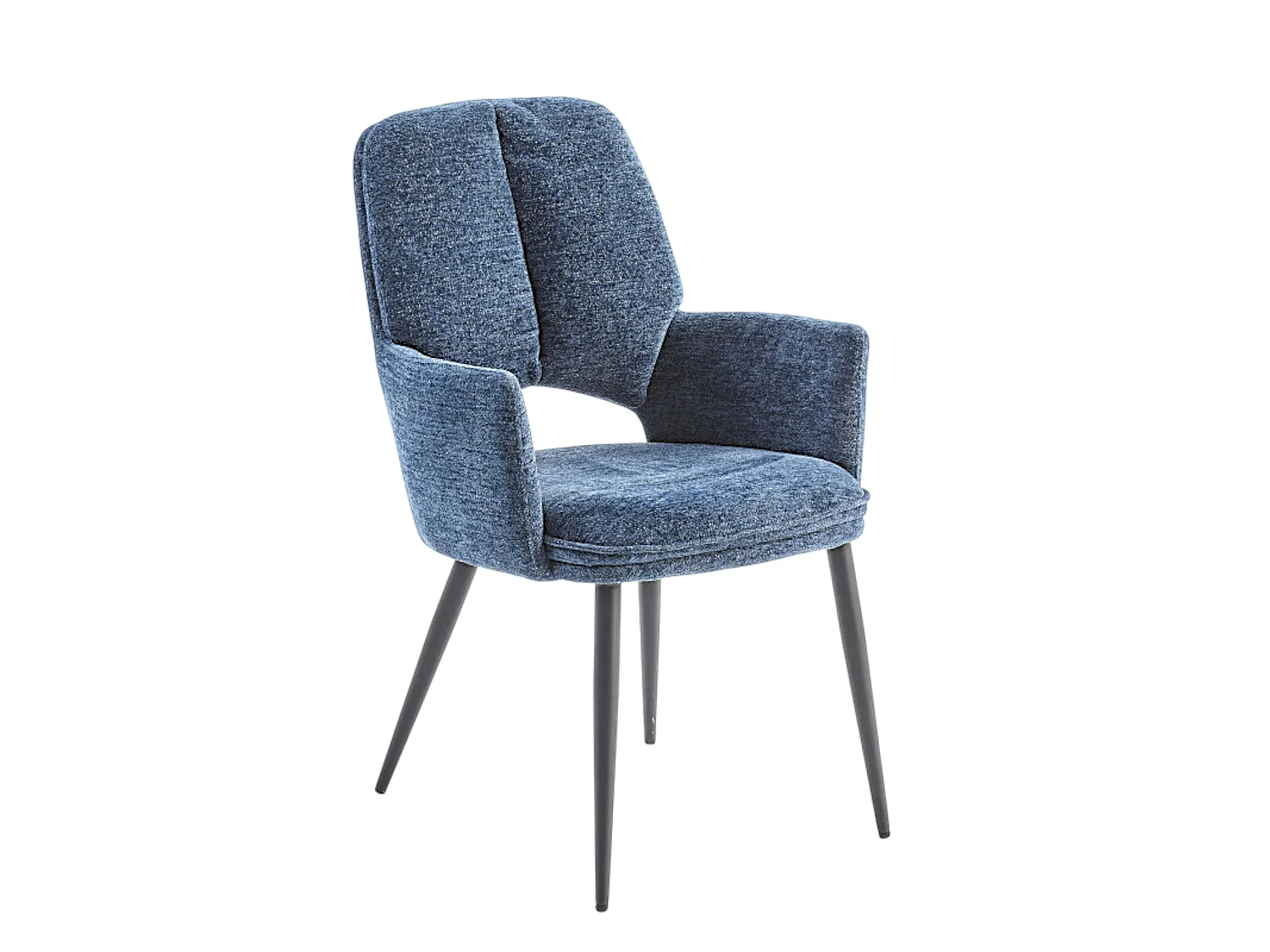 Fauteuil de table bleu à dossier ouvert (lot de 2) LIGURIE