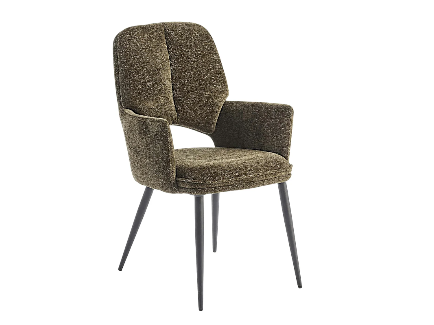Fauteuil de table vert à dossier ouvert (lot de 2) LIGURIE