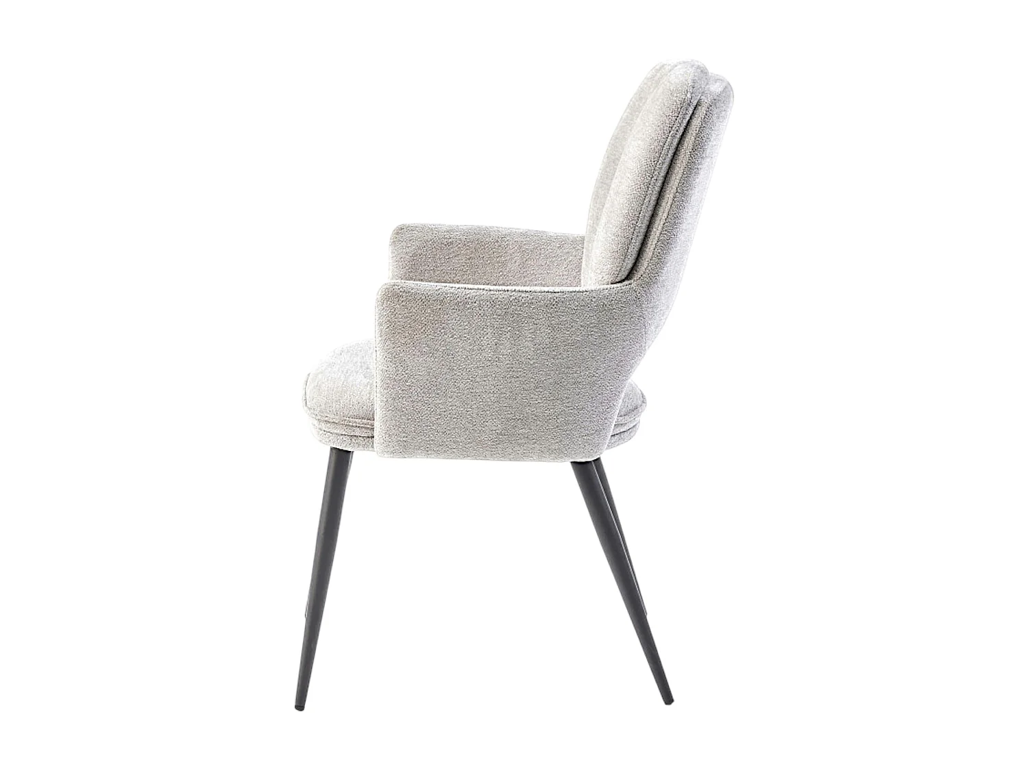 Fauteuil de table gris à dossier ouvert (lot de 2) LIGURIE