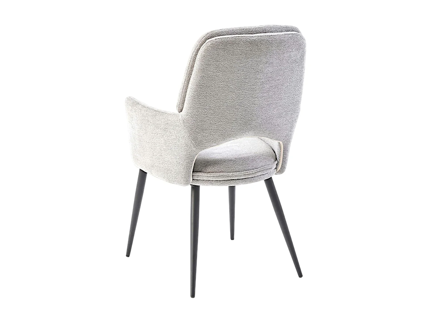 Fauteuil de table gris à dossier ouvert (lot de 2) LIGURIE