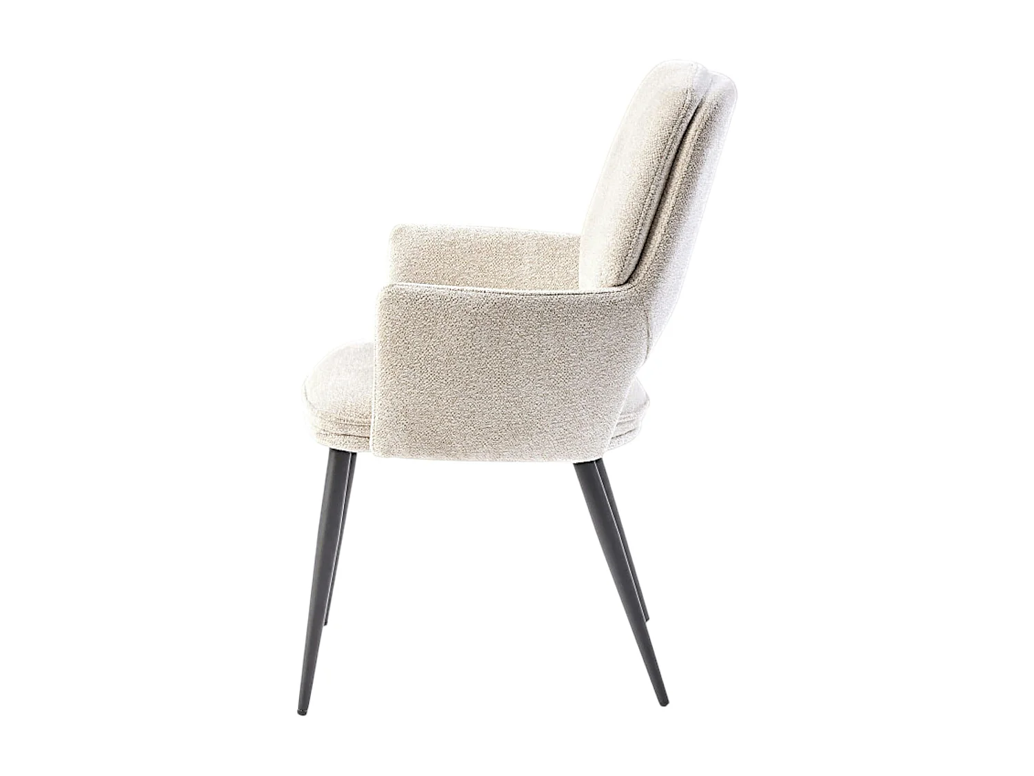 Fauteuil de table beige à dossier ouvert (lot de 2) LIGURIE