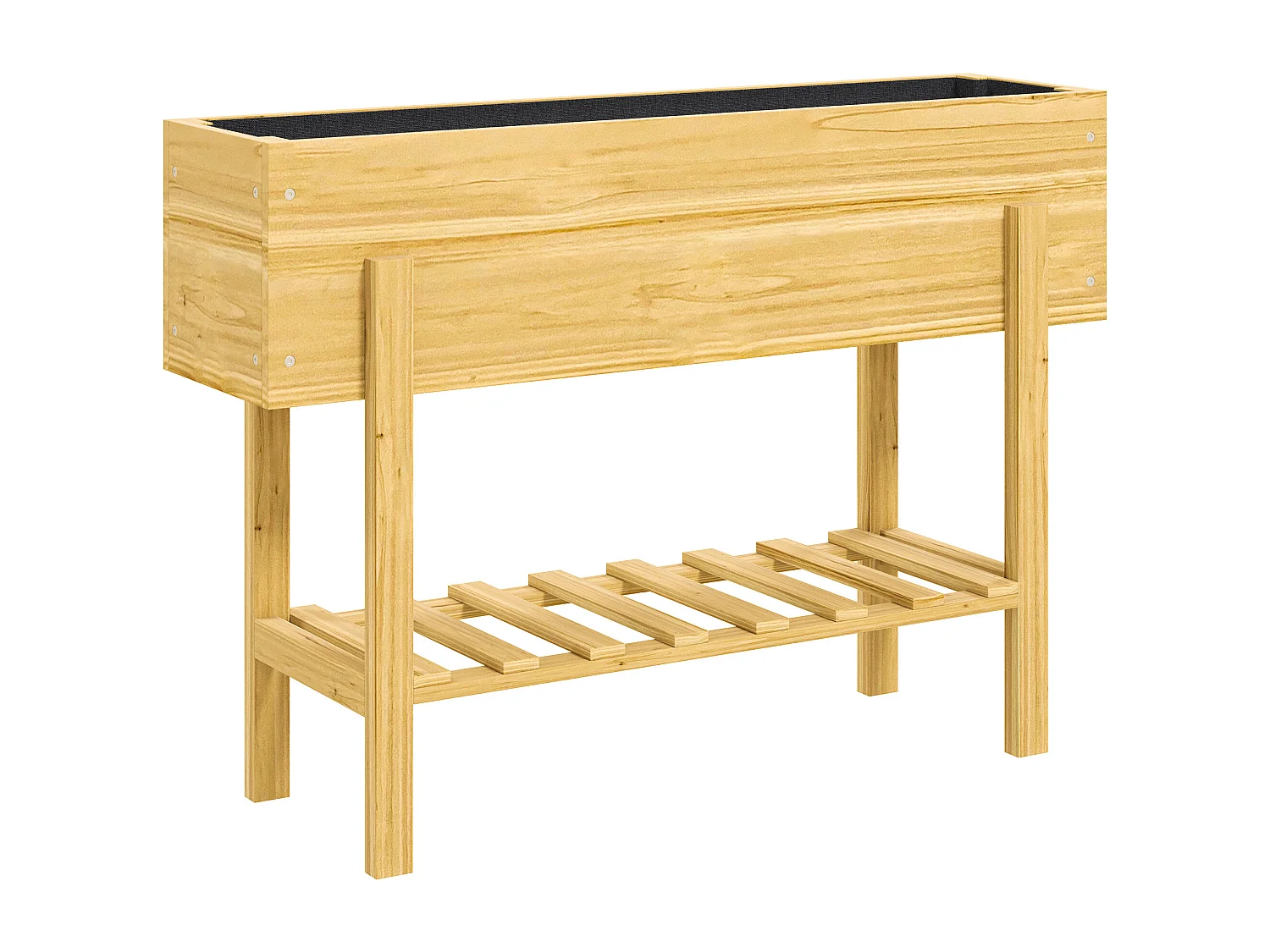 Jardinière sur pied - étagère - inserts d'irrigation, feutre drainage inclus - bois sapin pré-huilé