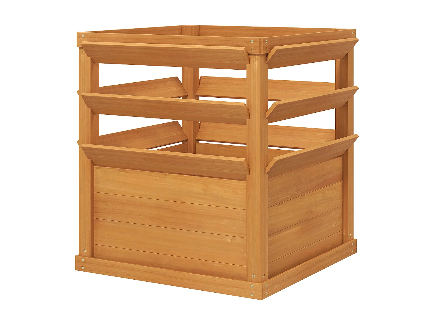 Jardinière avec treillis façon persienne dim. 65L x 65l x 73H cm bois de sapin pré-huilé