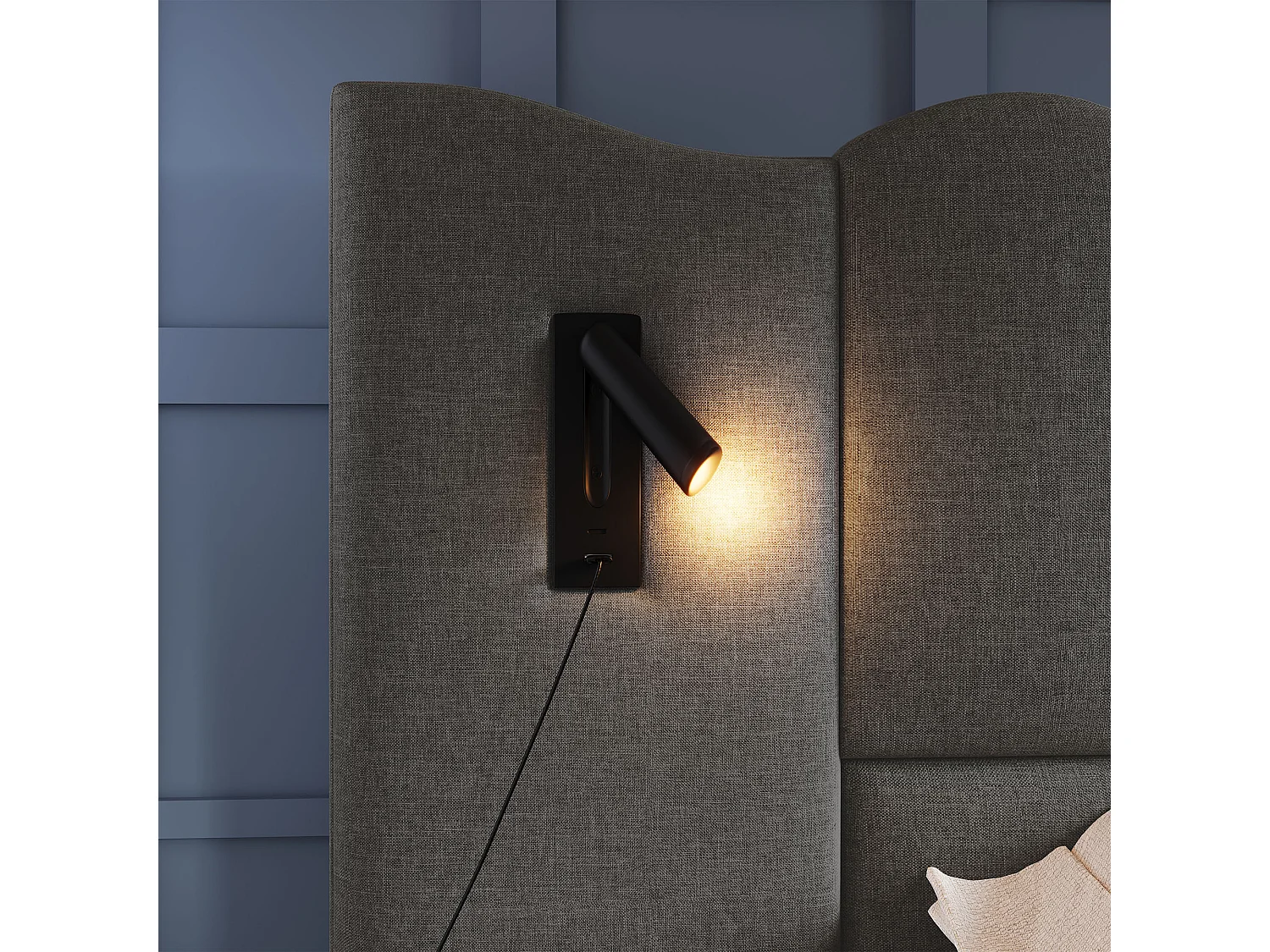 Lit Coffre 215X232X111 cm avec USB LED Espace de rangement Sommier à lattes en bois en gris pour adultes et enfants et adolescents