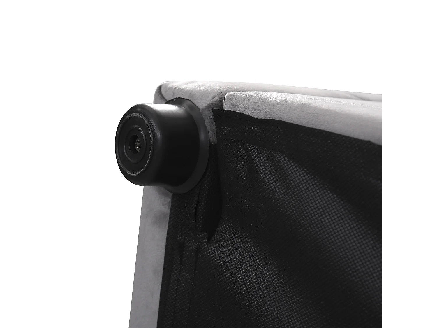 Lit Coffre 203c144.5c106 cm avec tête de lit rembourrée et réglable Espace de rangement en gris pour adultes et adolescents