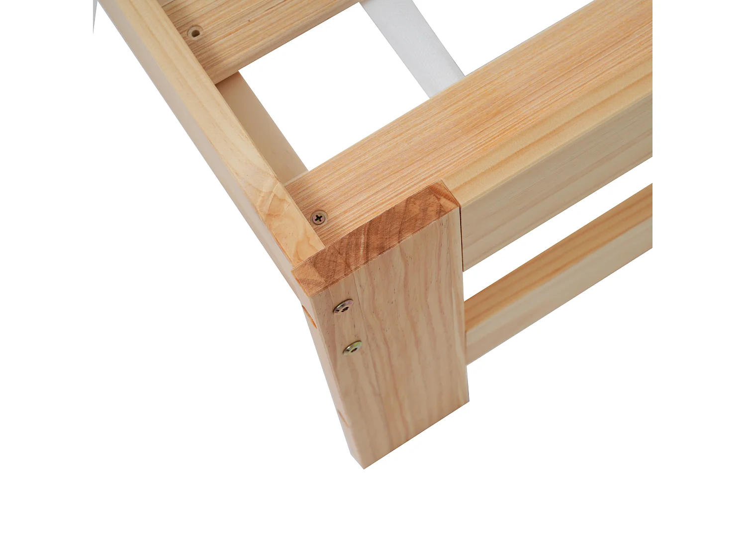 Lit double 205x146x55 cm avec tête de lit et sommier à lattes Couleur naturelle pour enfants et adolescents et adultes