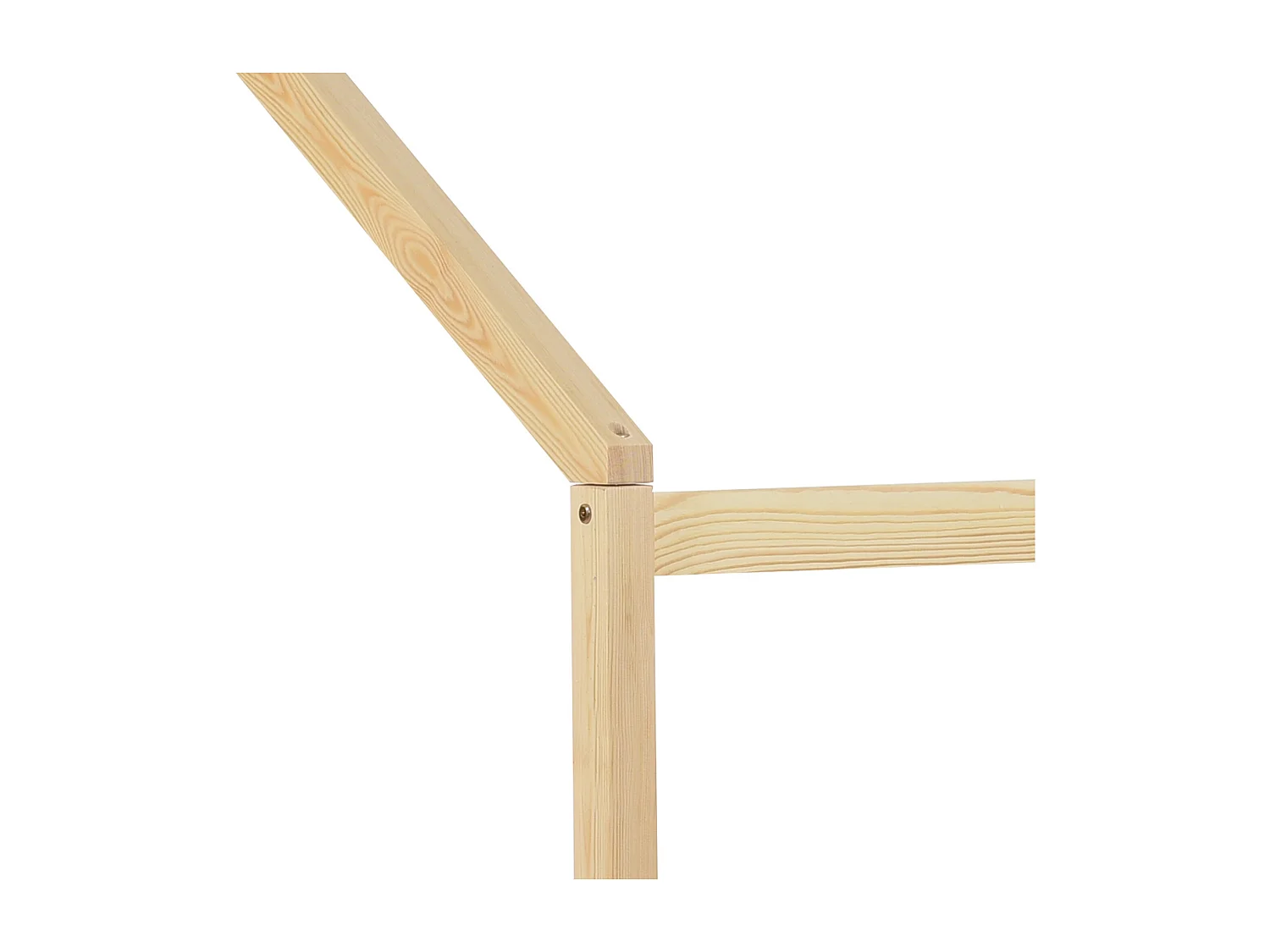 Lit enfant 243x208x183 cm avec tiroirs étagères et rambardes Couleur naturelle pour enfants et adolescents