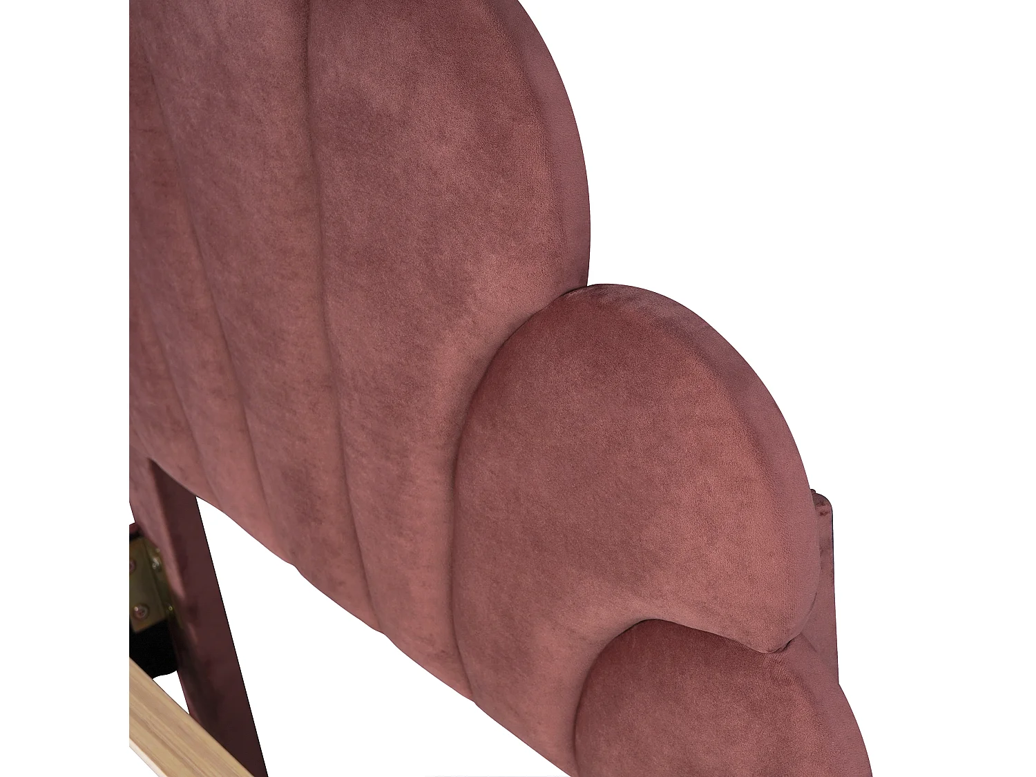 Lit enfant 206x100x110.5 cm avec tête de lit à motifs floraux et sommier à lattes Revêtement velours en Rouge pour adultes et adolescents