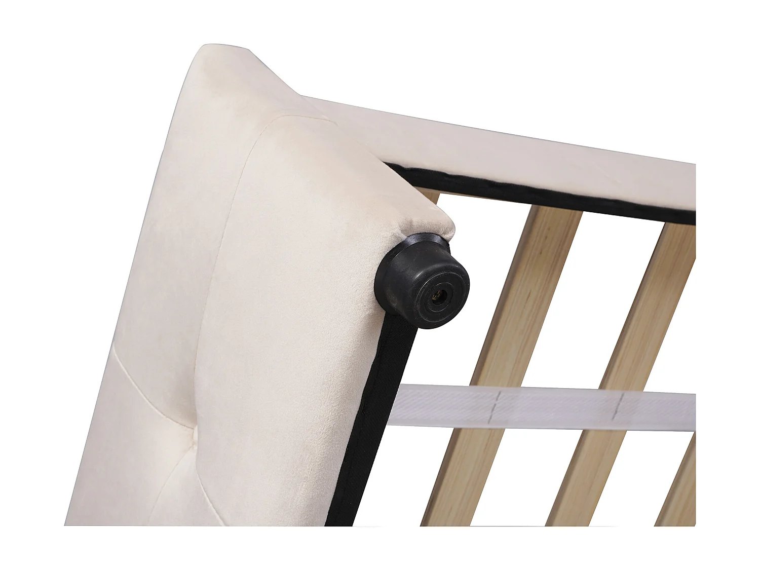 Lit enfant 208.5x98x100 cm avec sommier à lattes et une tête de lit et deux tiroirs beige pour enfants et adolescents