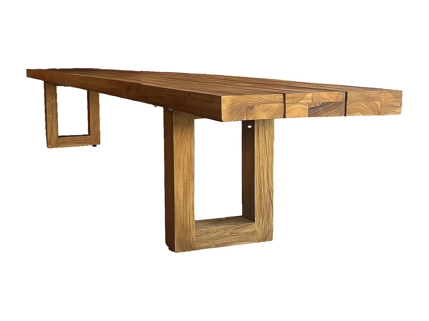 Banc à Pied Carré - Naturel - 220