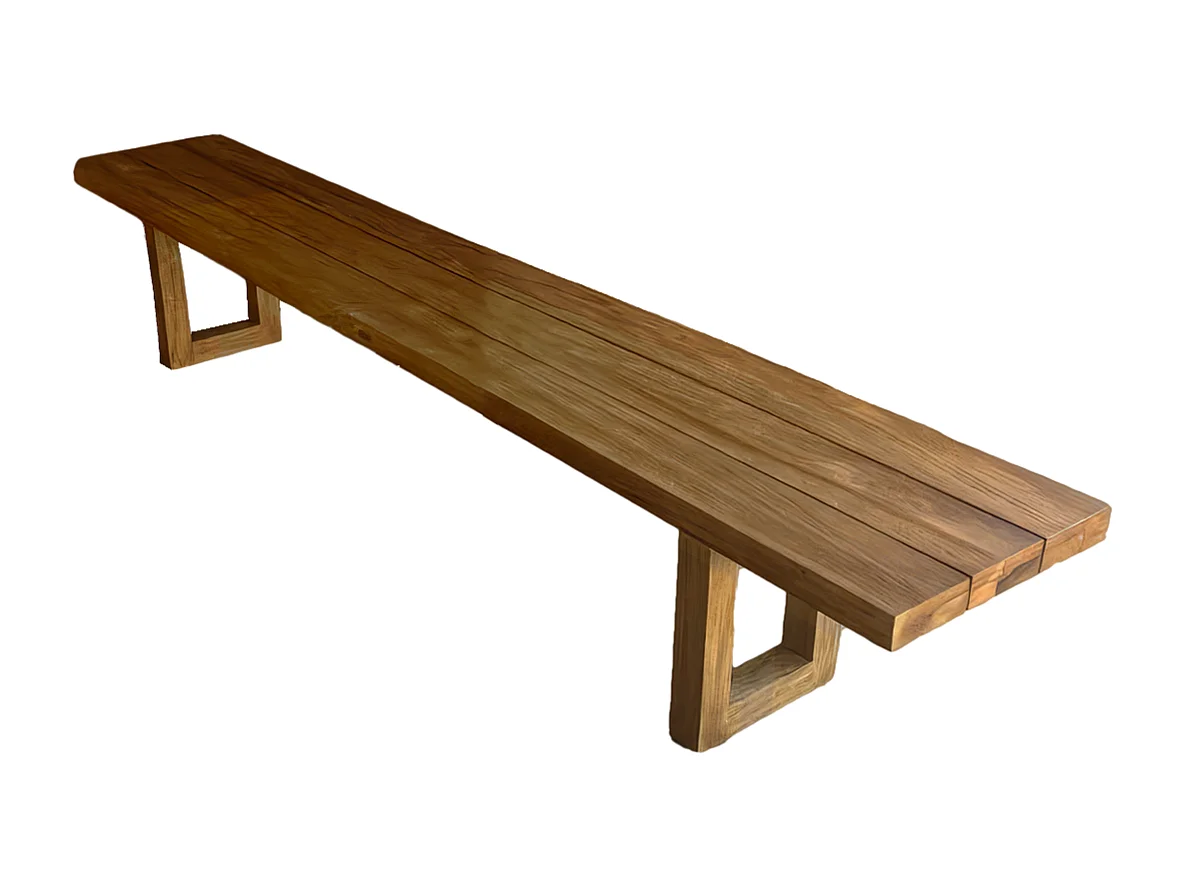 Banc à Pied Carré - Naturel - 220