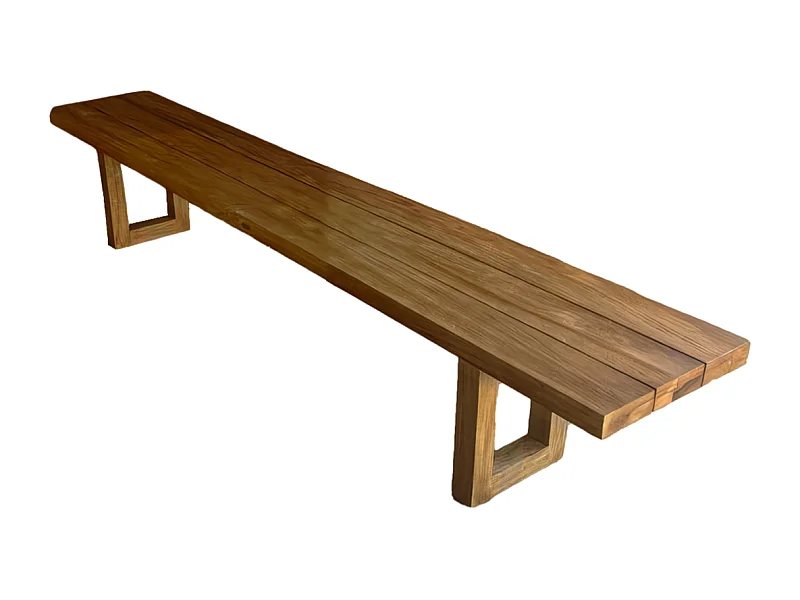 Bank Mit Blockfuß - Natur - 220