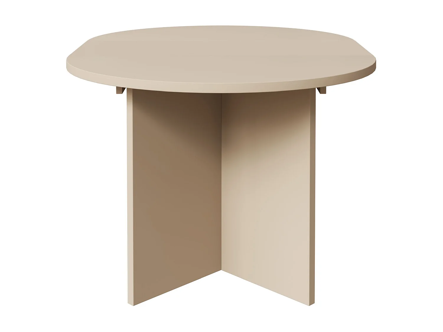 Eettafel rond – Cappuccino – uitschuifbaar – 110–190×110 cm – Ovo