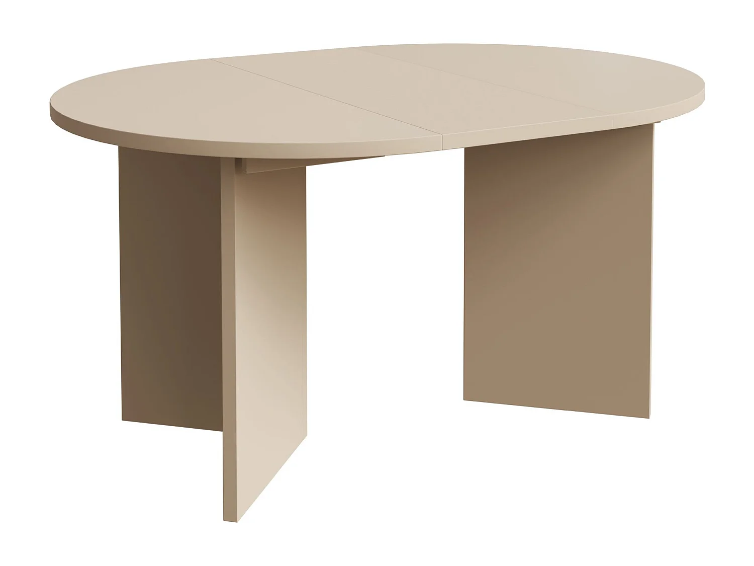 Eettafel rond – Cappuccino – uitschuifbaar – 110–190×110 cm – Ovo