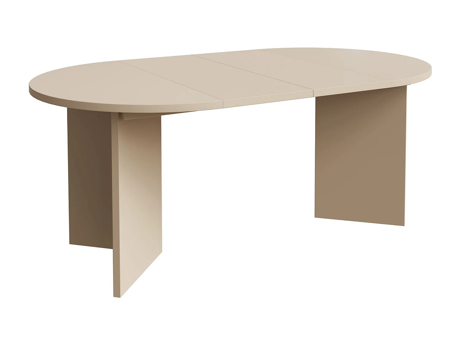 Eettafel rond – Cappuccino – uitschuifbaar – 110–190×110 cm – Ovo