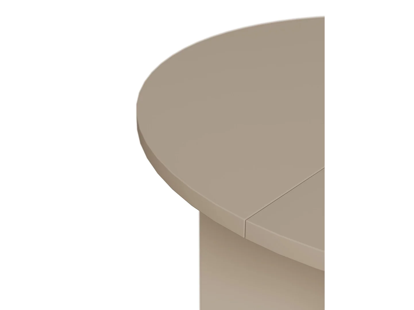 Eettafel rond – Cappuccino – uitschuifbaar – 110–190×110 cm – Ovo
