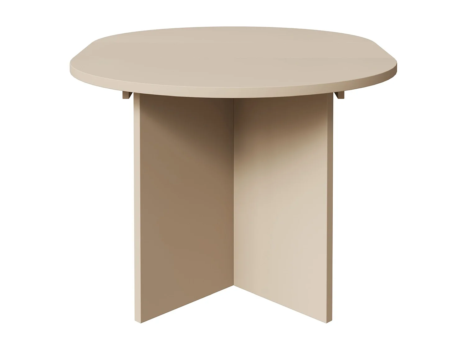Eettafel rond – Cappuccino – uitschuifbaar – 110–190×110 cm – Ovo