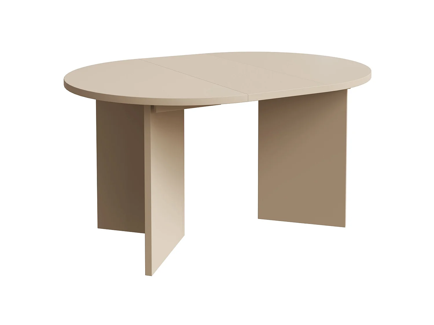 Eettafel rond – Cappuccino – uitschuifbaar – 110–190×110 cm – Ovo