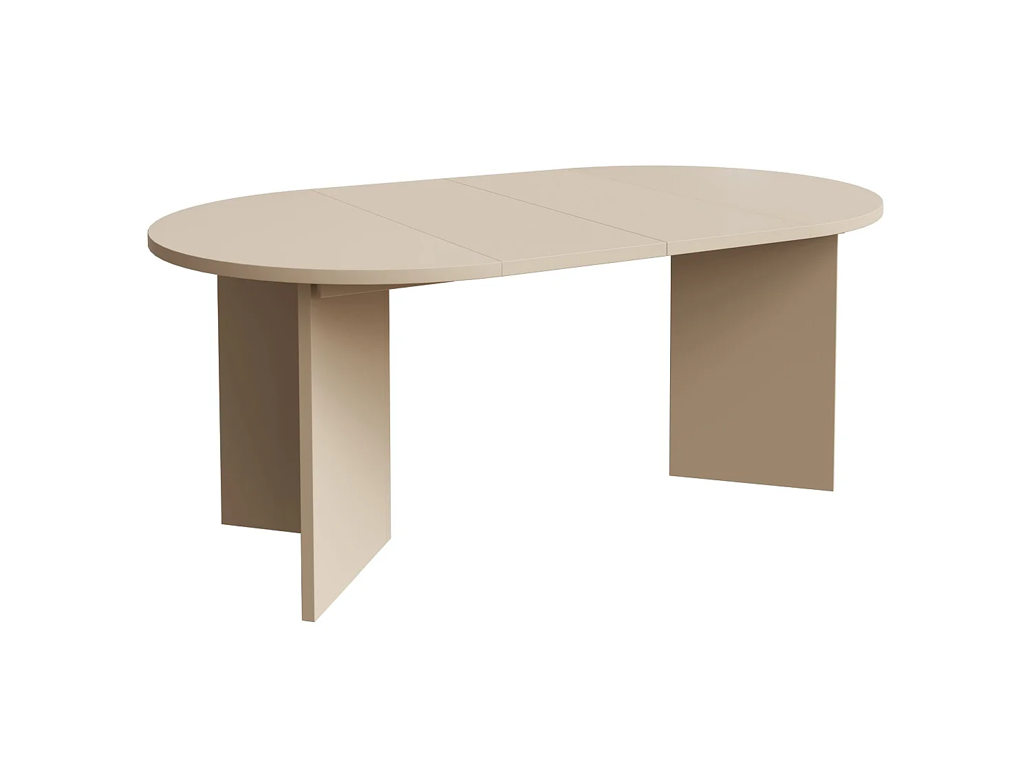 Eettafel rond – Cappuccino – uitschuifbaar – 110–190×110 cm – Ovo